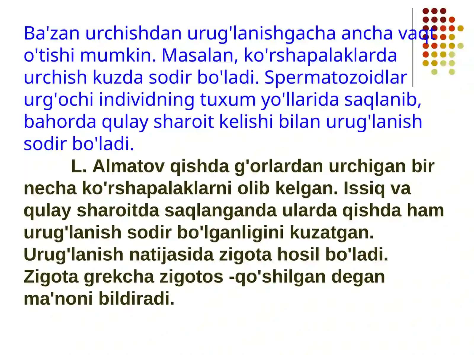 URUG’LANISH. URCHISH, URUG’LANISH, OTALANISH JARAYONLARINING MUXIM XUSUSIYATLARI 3