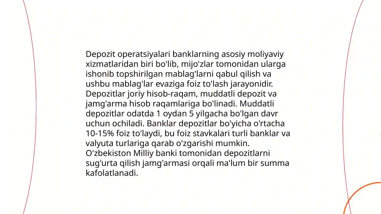 Banklarda depozit operatsiyalarini tashkil etilishi va hisobi 3