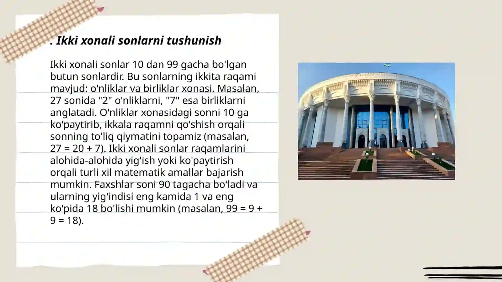 Ikki xonali sonni bir xonali songa koʻpaytirish Nematova Ruxshona 3