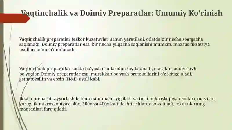 Vaqtinchalik va Doimiy Preparatlar: Umumiy Ko'rinish 3