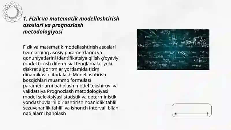 Fizik va matematik modellashtirish asosida prognoz qilish 3