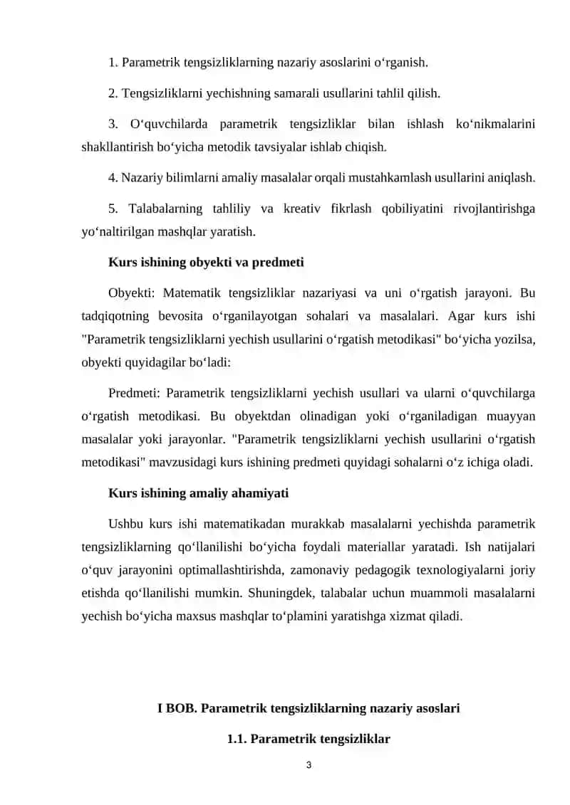 Parametrik tengsizliklarni yechish usullarini o'rgatish metodikasi 3