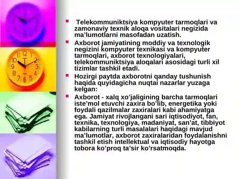 Axborot xizmatlarini ko'rsatish yo'llari 3