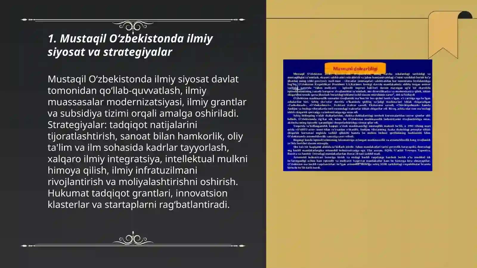Mustaqil O‘zbekistonda ilmiy siyosat va strategiyalar 3