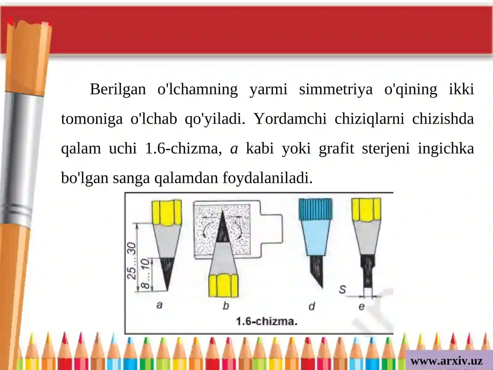8-sinf chizmachilik darsligi asosida 2-mavzu 3