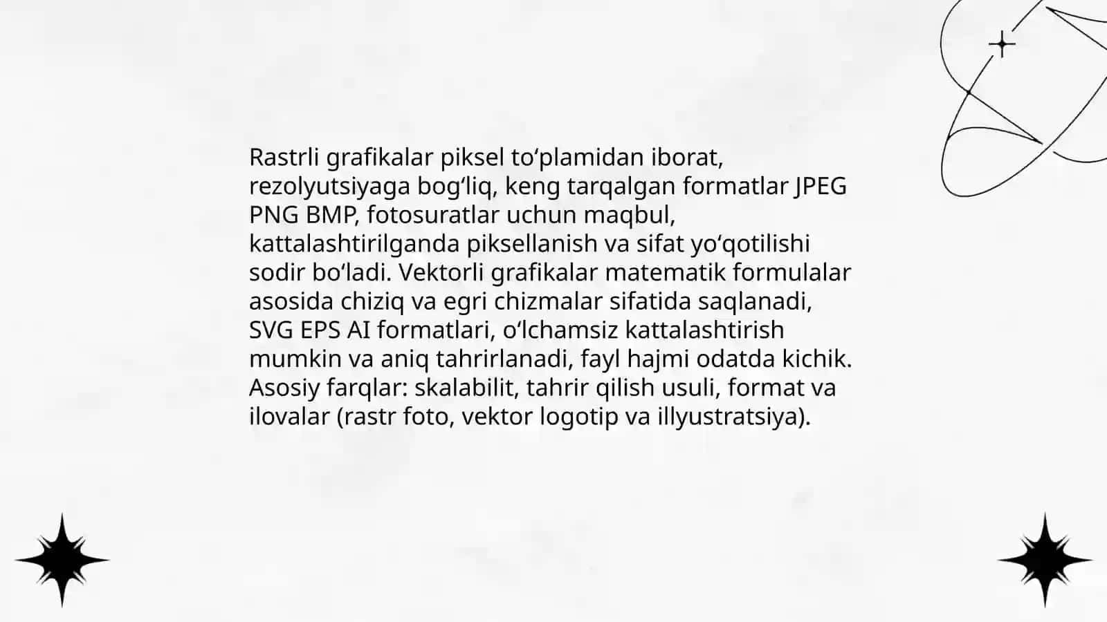 Rastrli va vektotli grafik muharrirlari va ular bilan ishlash 3