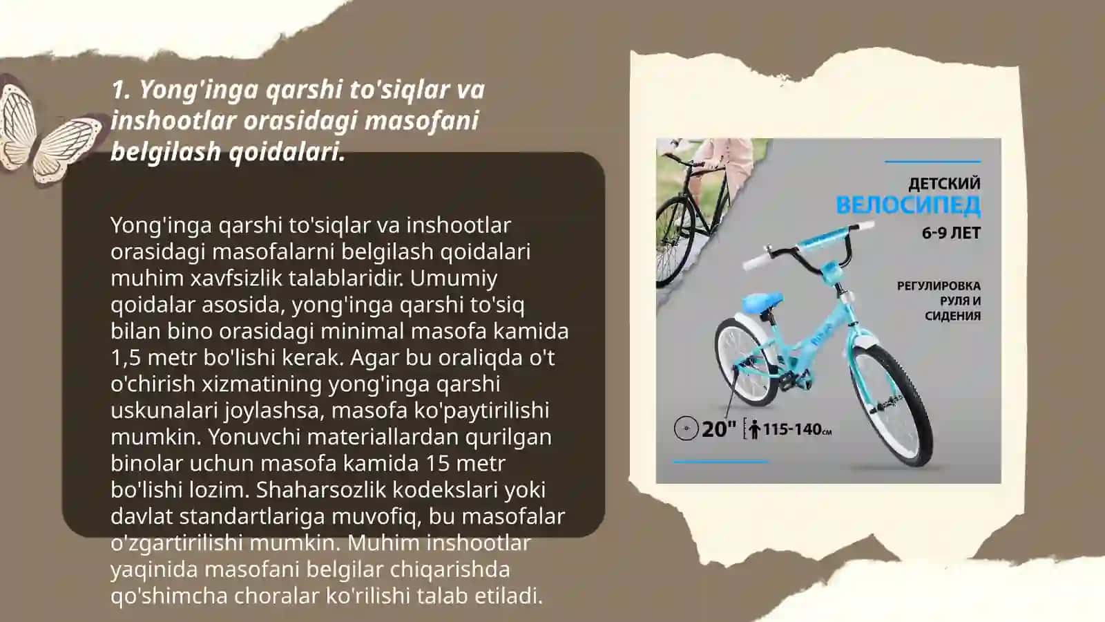 Yong'inga qarshi to'siqlar bino va inshiotlar orasidagi bo'shliq masofalar 3