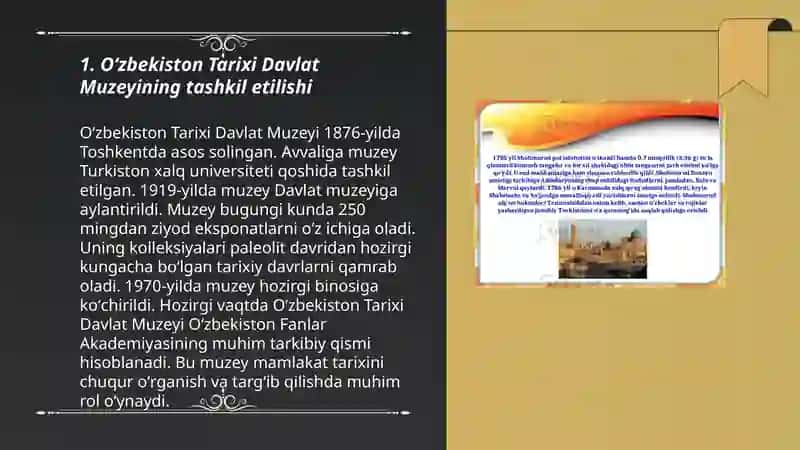 Oʻzbekiston Tarixi Davlat Muzeyiga Sayohat 3