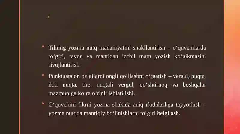PUNKTUATSIYA VA SAVODXONLIK FANINING OʻRGANISH METODLARI, MAQSAD VA VAZIFALARI 3