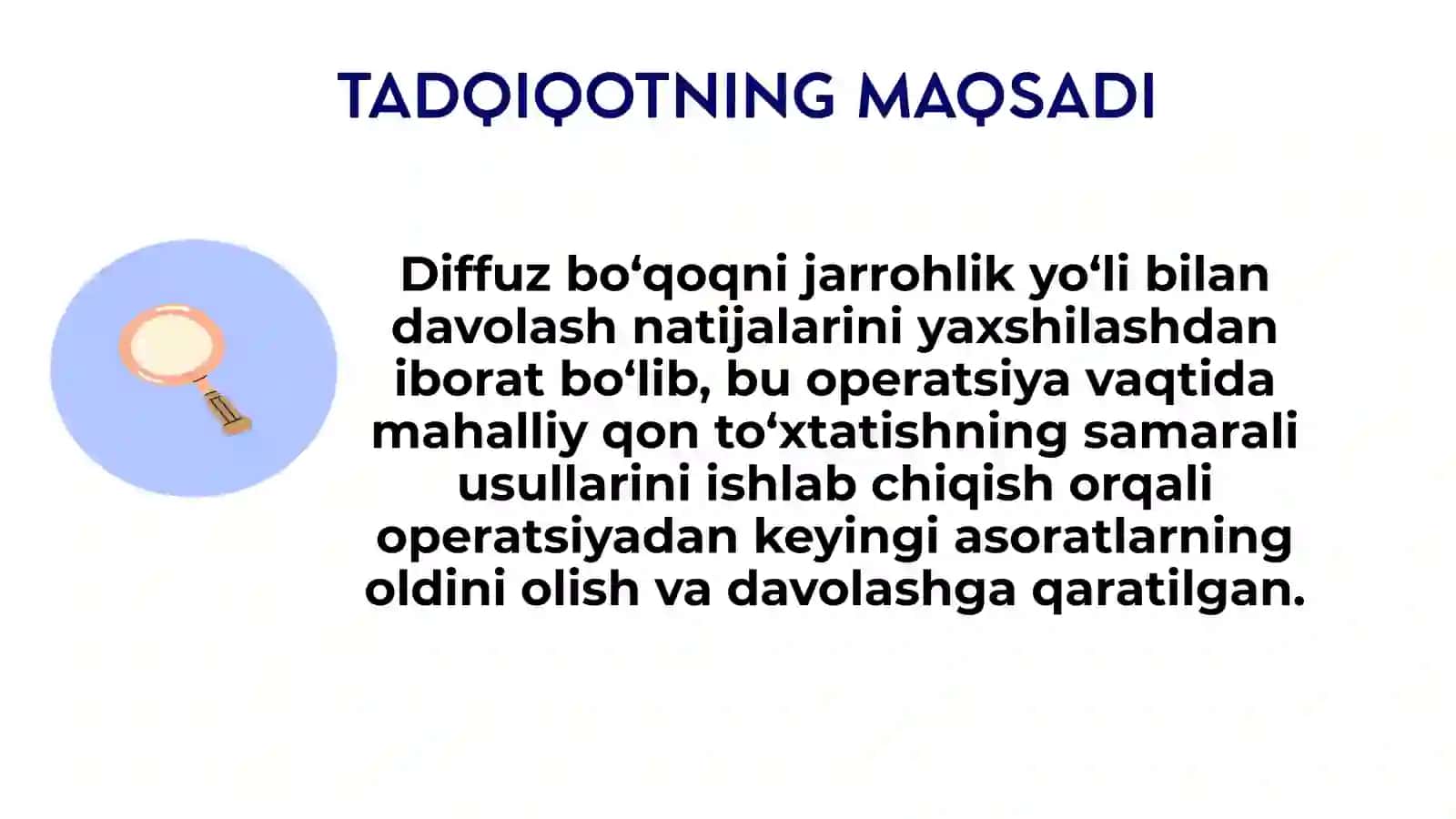 "QALQONSIMON BEZDAGI OPERATSIYALARDA ASORATLARNING OLDINI OLISH VA DAVOLASHDA MAHALLIY INTRAOPERATSION GEMOSTAZ" 3