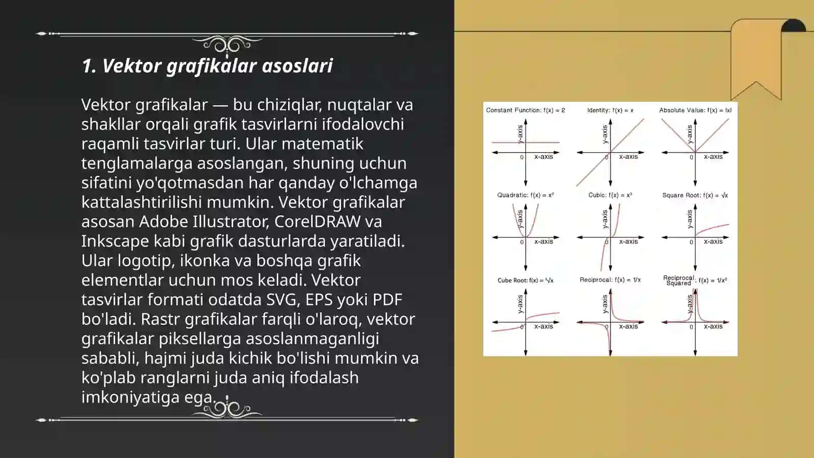 Vektor funksiyalarning kompyuter grafikasidagi tatbiqlari 3