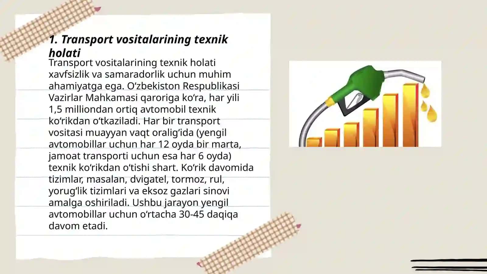 Transport vositasi ishonchliligining kompleks ko‘rsatkichlari 3