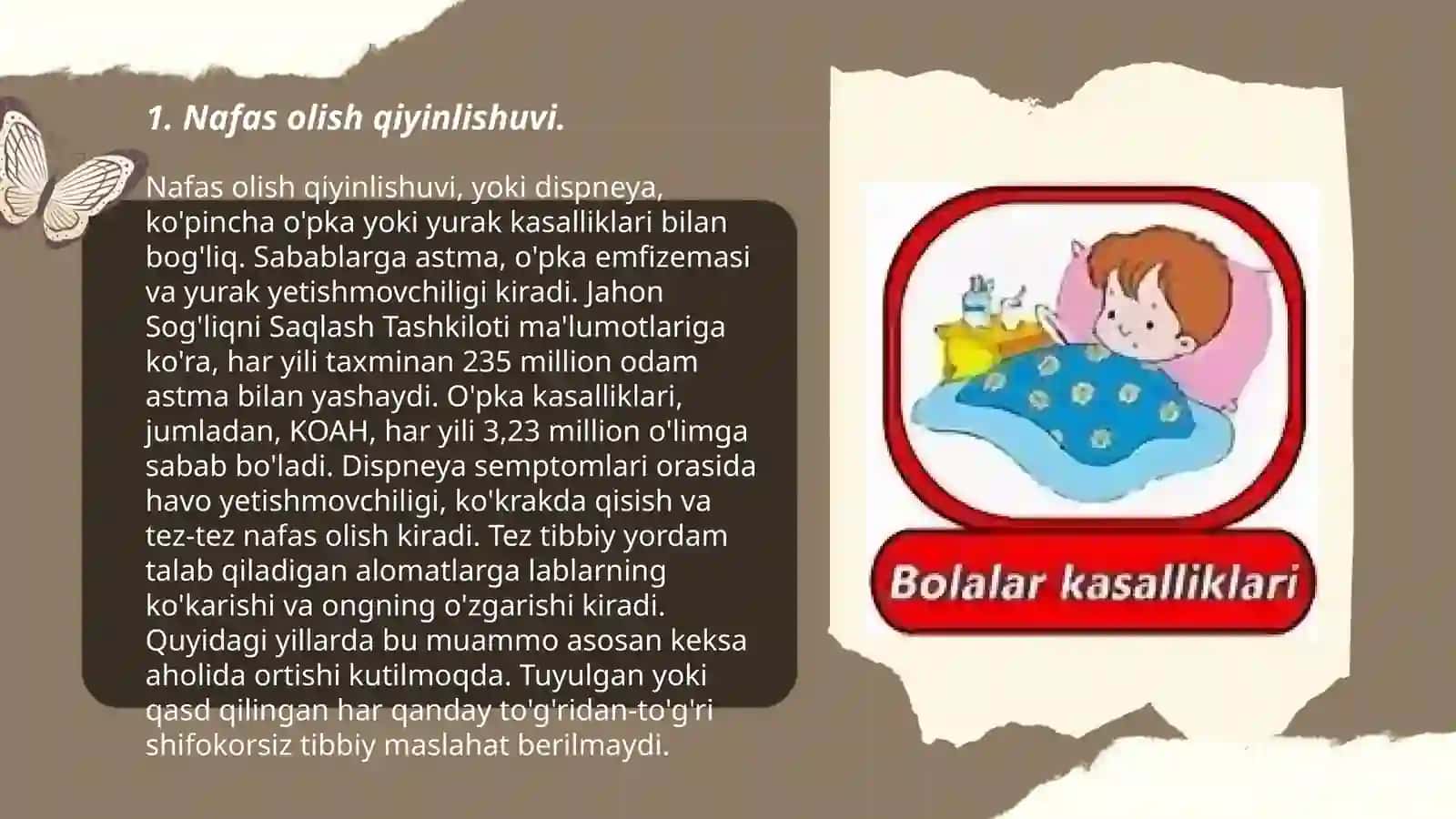 Nafas olish tizimining kasalliklarining asosiy begilari 3