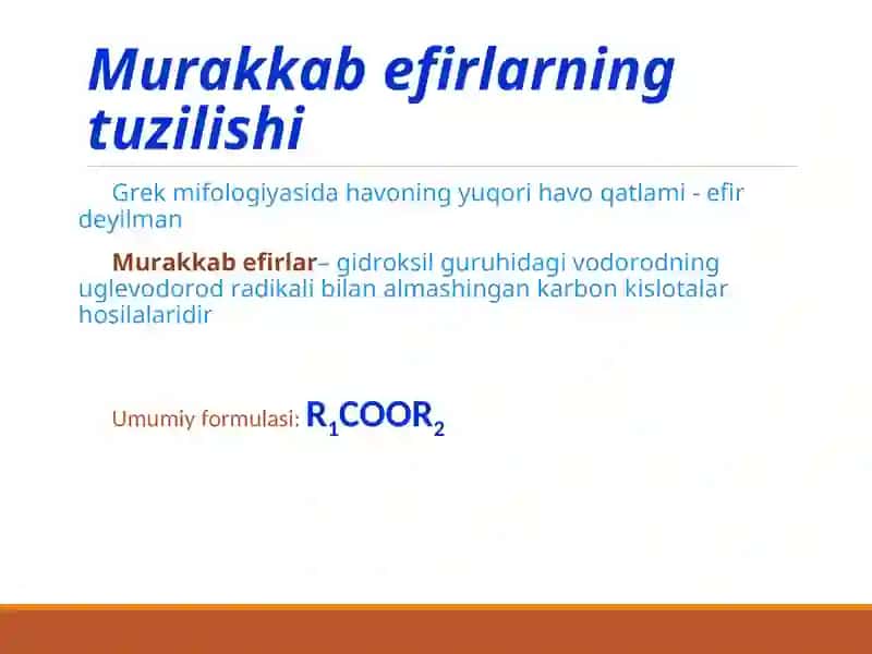 Murakkab efirlar 3
