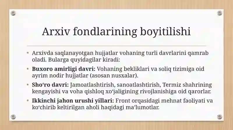Surxondaryo viloyat davlat arxivi tarixi 3