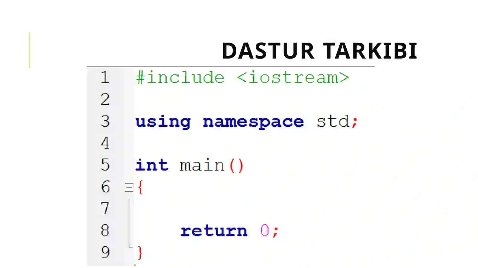 Dasturlash tillarining tuzilmasi 3