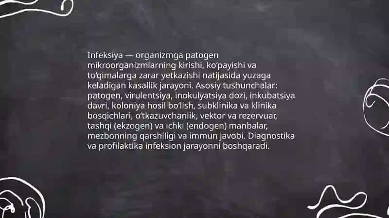 Infeksiya haqida talimot infeksion jarayoni kasalhonani ichki bakteriyasi 3