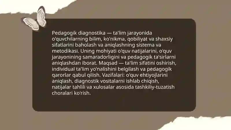 Pedagogik diagnostika 3
