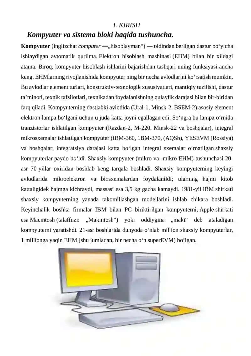 Kompyuterning qo'shimcha qurilmalari va ularning tarkibiy qismlari 3