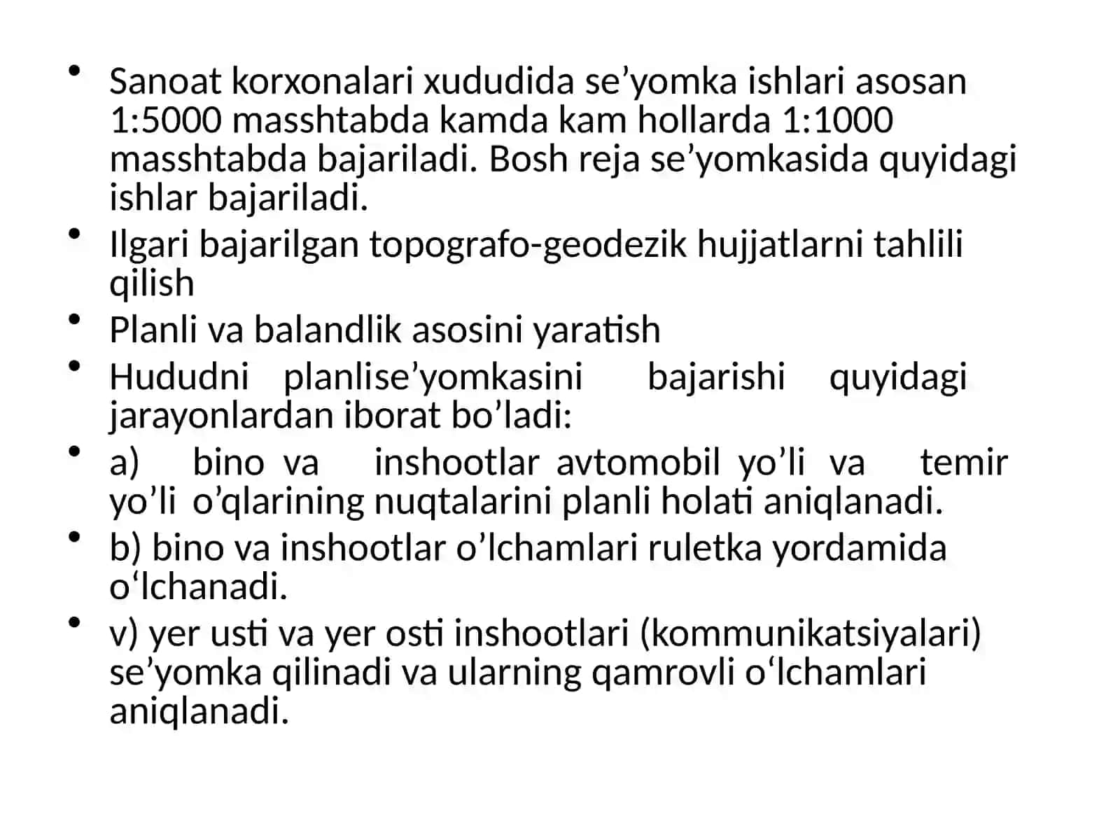 Sanoat korxonalari xududida topografo-geodezik ishlarni tashkil qilish texnologiyasi 3