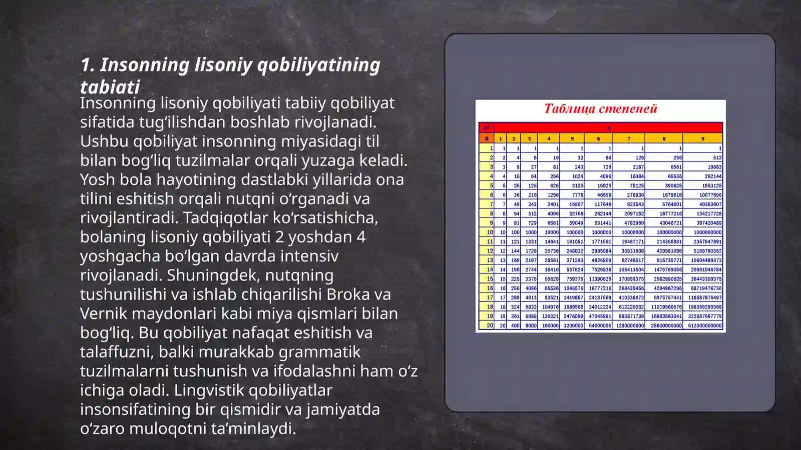 Insonning lisoniy qobiliyati va uning o'rganilishi 3
