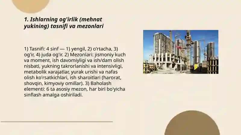 Ishlarni og'irlik va xavflilik - zararlilik darajasi bo'yichatasniflanishi 3