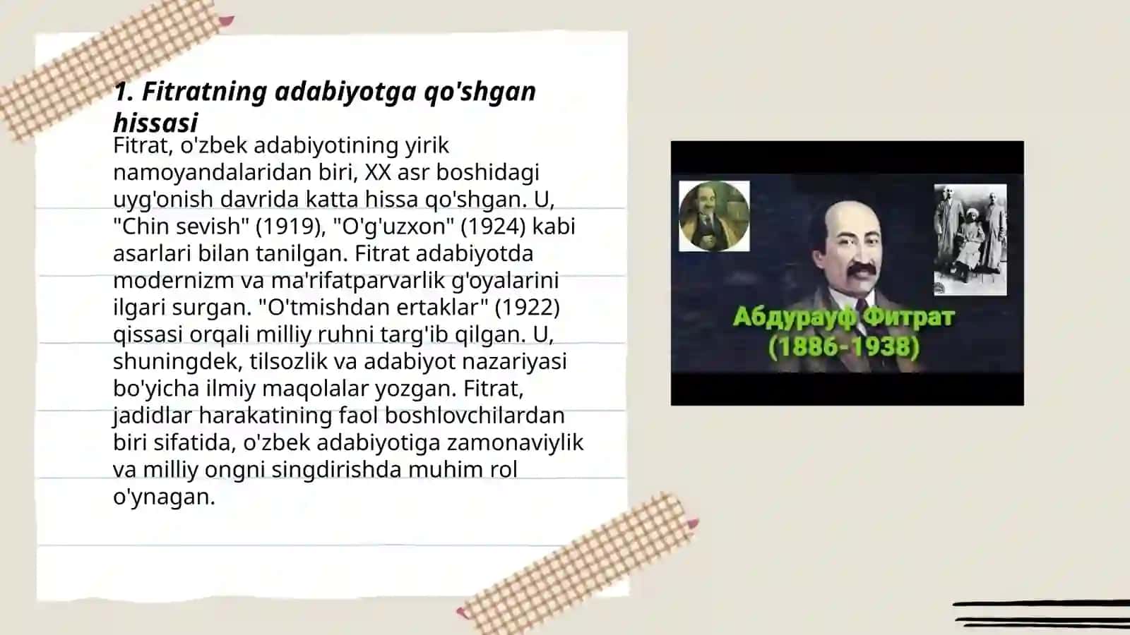 Fitratning "Adabiyot qoidalari", "Aruz haqida" asarlari 3