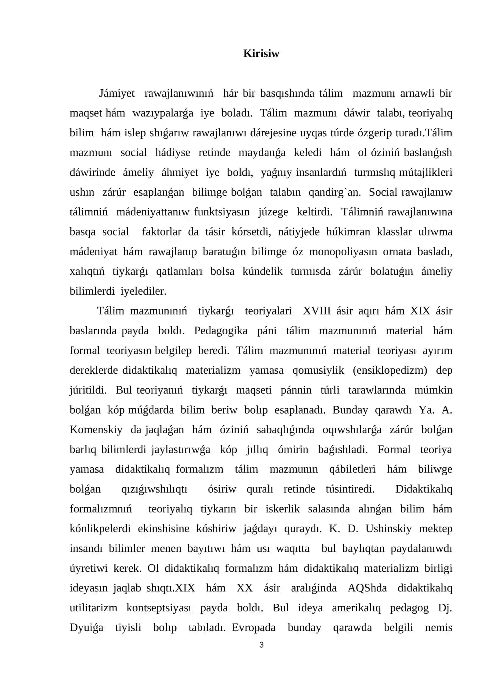 Fizika astronomiya oqıtıw metodikası tálim baǵdarı 3