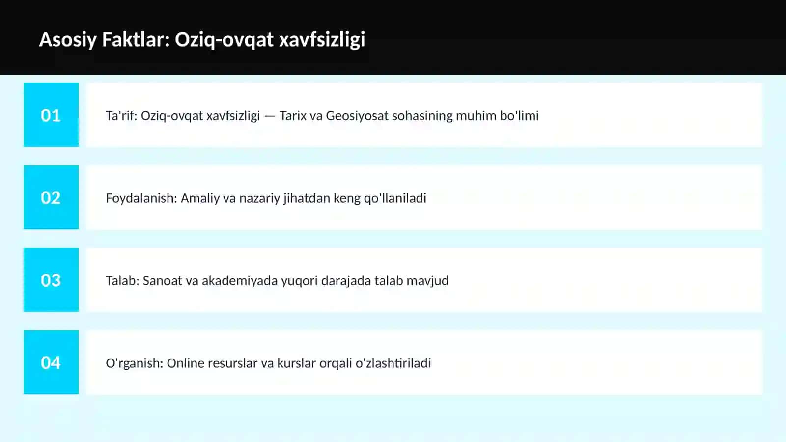Oziq-ovqat xavfsizligi 3