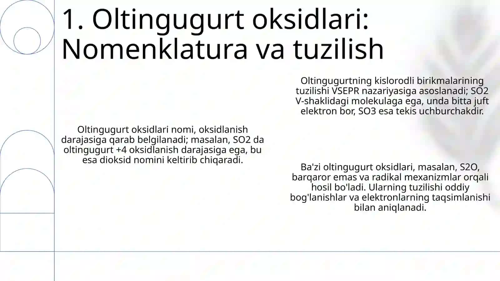 Oltingugurtning kislorodli birikmalari 3