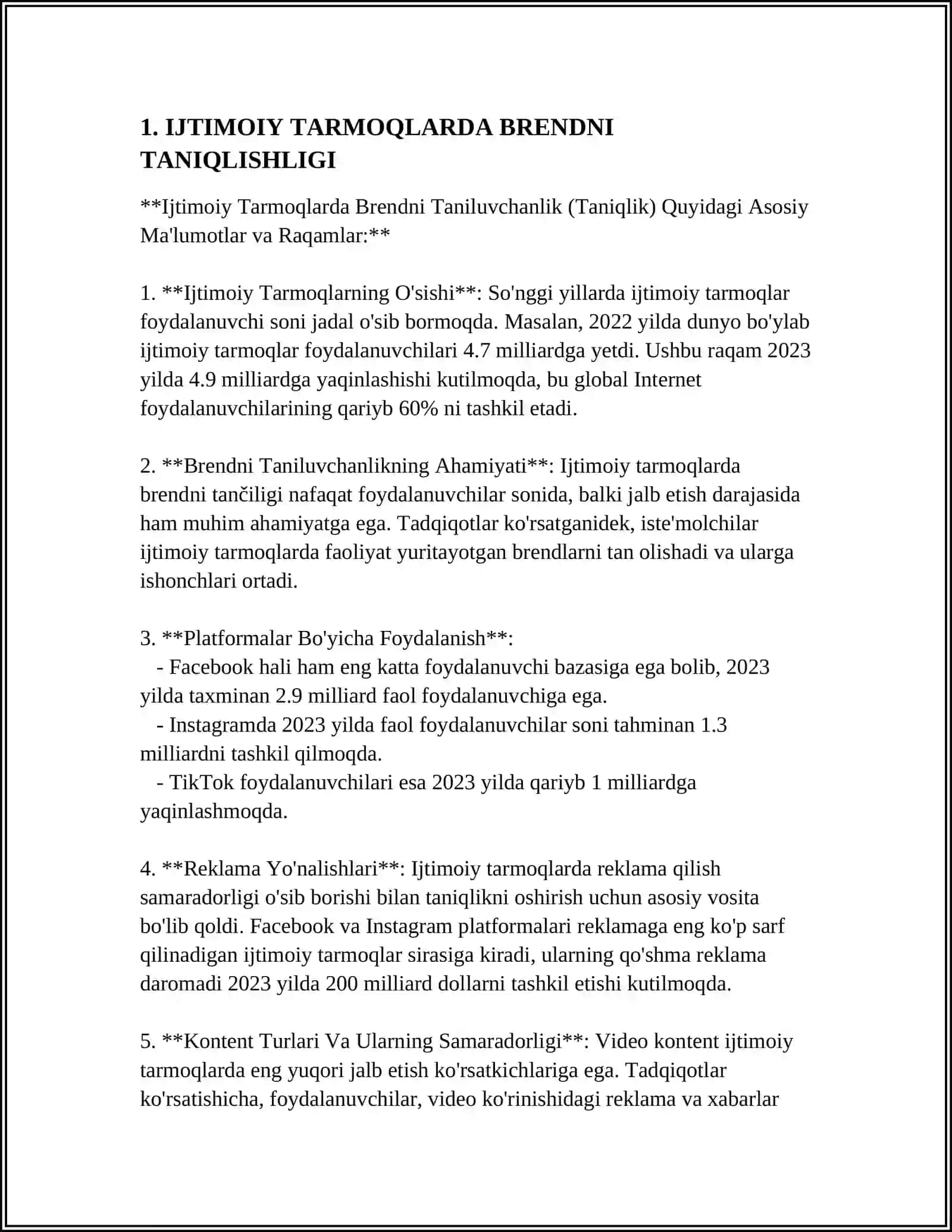 IJTIMOIY TARMOQLARDA BRENDNI TANIQLISHLIGI 3