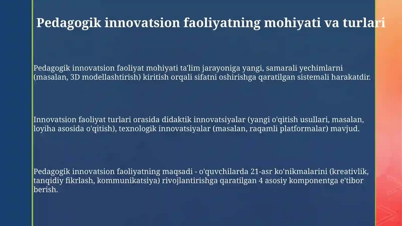 Pedagogning innovatsion faoliyati 3
