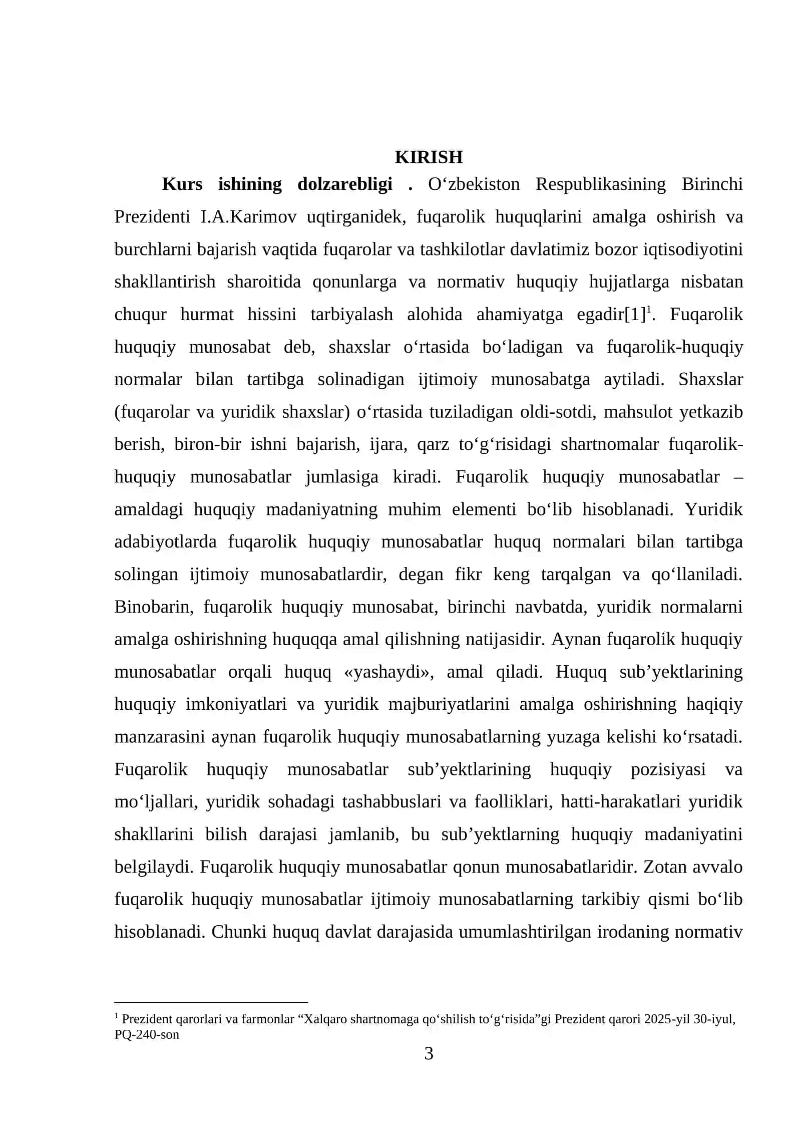 Xalqaro xususiy huquq normalarini fuqorolik-huquqiy munosabatlariga nisbatan tat 3