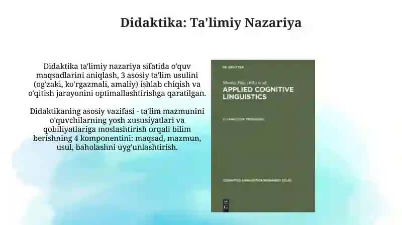 Didaktika: Ta'limiy Nazariya 3