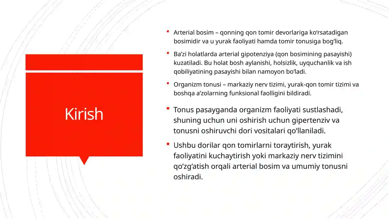 Gipertenziv vositalar.Odam organizmi tonusini kuchaytiruvchi dori vositalar 3