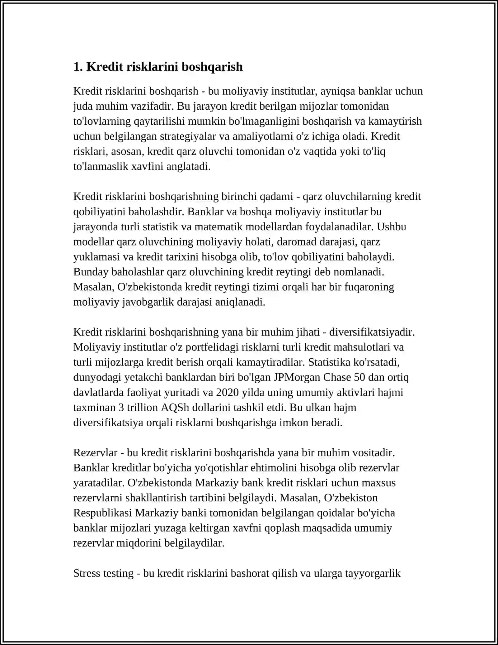 KREDITORK QARZLARI ZAXIRALAR VA SHARTLI MAJBURIYATLARI 3