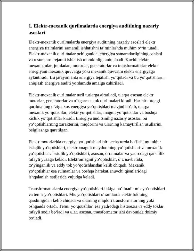 Elektr Mexanik Qurilmalarda Energiya Auditini O‘tkazish 3