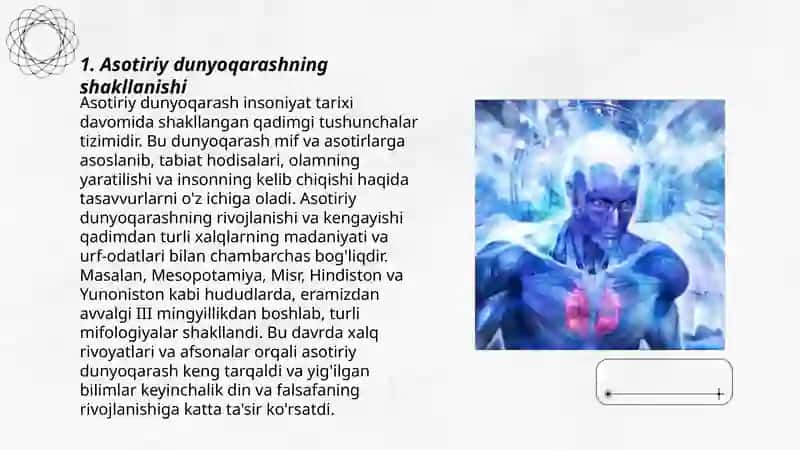 Qadimgi sharqda asotiriy tasavvurlar va falsafiy bilimlarning paydo bo'lishi. 3