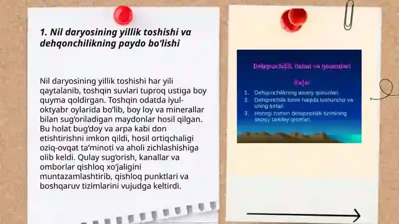 Qadimgi Misrda ilk dehqonchilik yuzaga kelishi 3