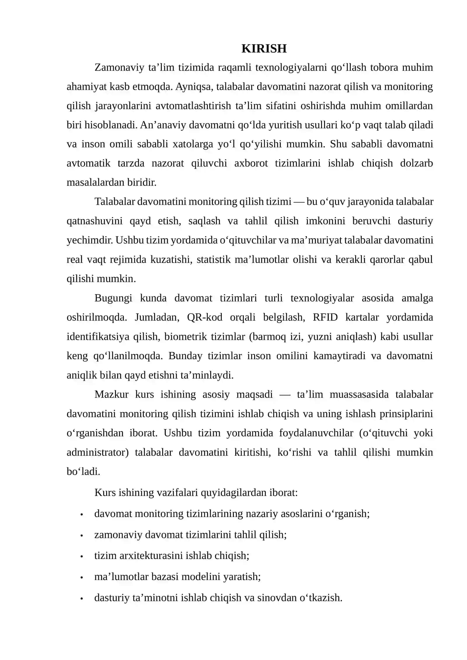 Ta’lim muassasasida talabalar davomatini monitoring qilish tizimi 3