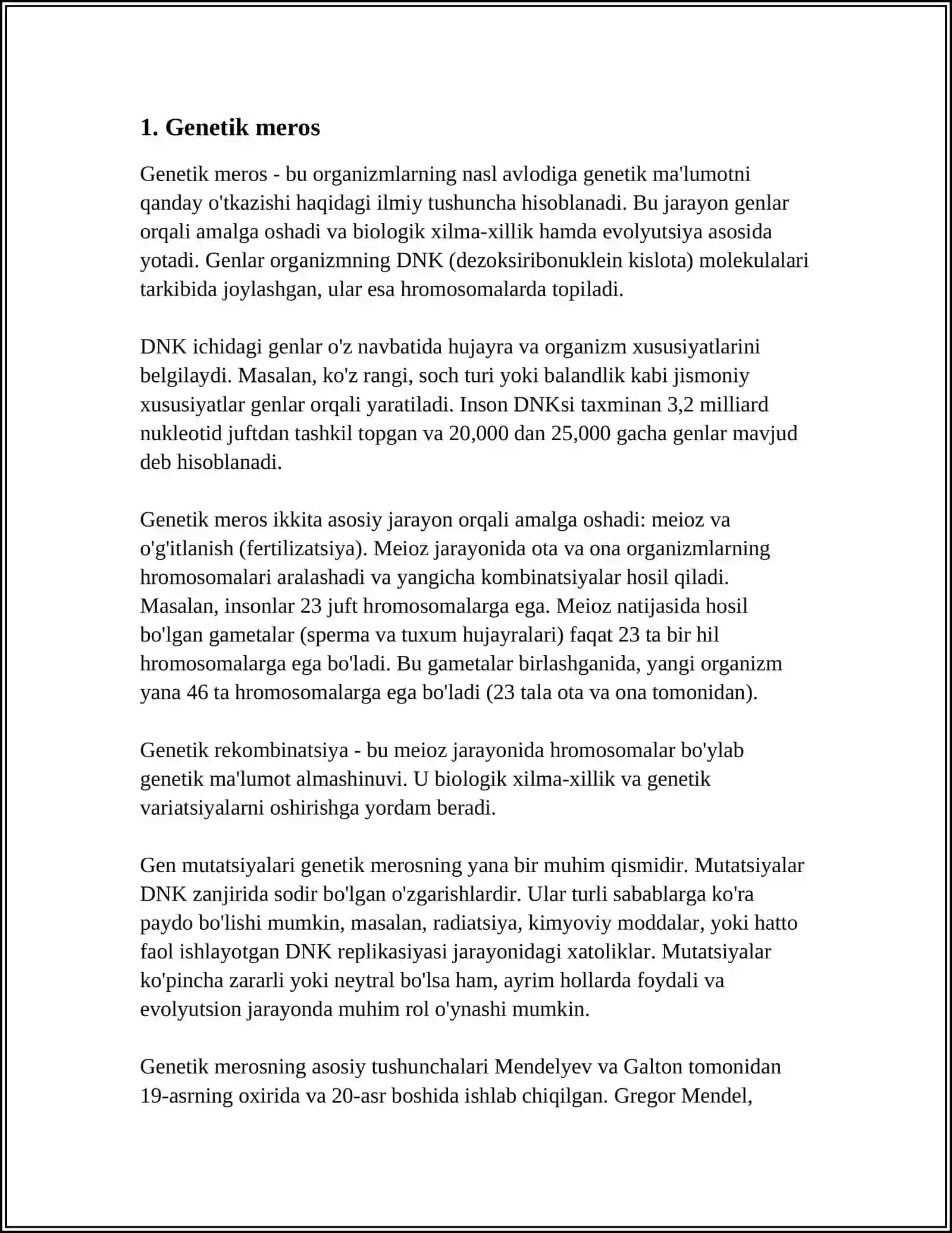 IRSIY KASALIKLAR:GEN VA XRAMASOMA KASALIKLARI 3