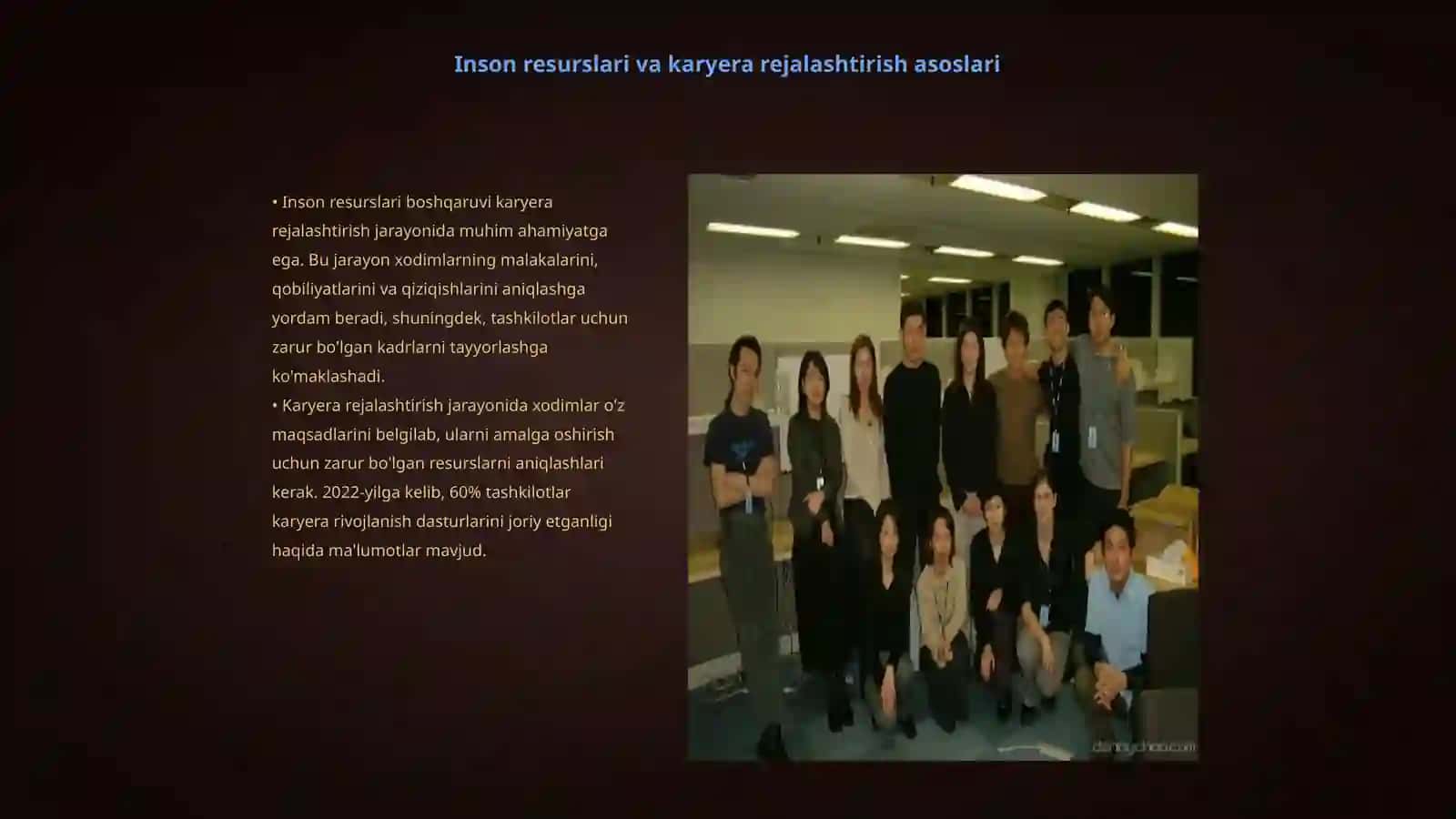 Inson resurslarini karyerasini rejalashtirish va rivojlantirish 3