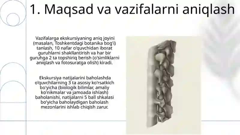 Biologiya darslarida ekskursiyalarni tashkil etish va o'tkazish metodikasi 3