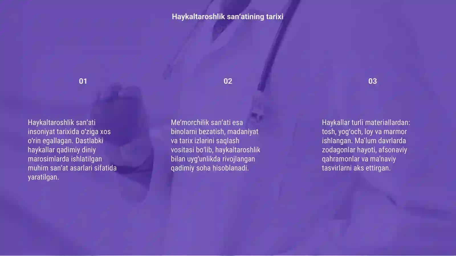 Haykaltaroshlik sanʼati va meʼmorchilik sanʼati 3