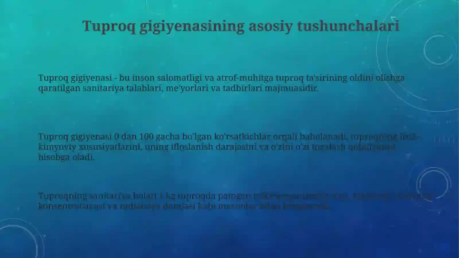 Tuproq gigiyenasifizikvakimyoviyxususiyatlari 3