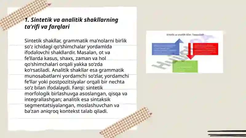 Sintetik va analitik shakllar 3