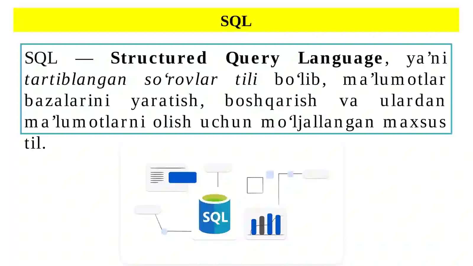 SQL tartiblangan so’rovlari 3