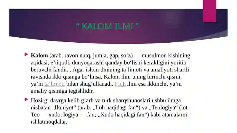 Islomdinining aqidaviyyo`nalishlari va maktablari 3