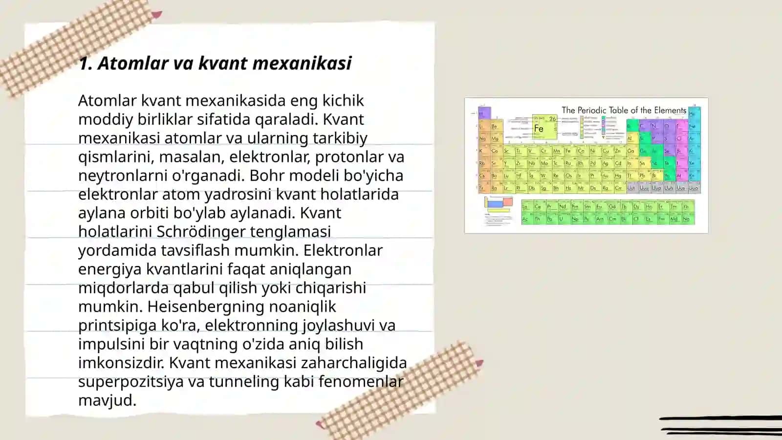Frank va gers tajribalari atom sistemalari energetik pogʻonalarining diskretligi 3