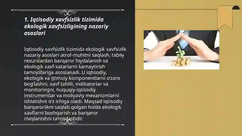Iqtisodiy xavfsizlik tizimida ekologik xavfsizligining tutgan o'rni 3